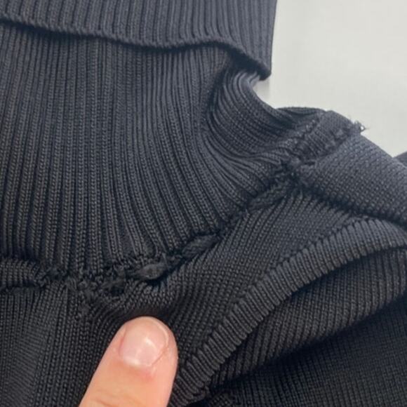 Toccin‎ x RTR Dress Womens Medium Black Knit Sweater Racer Midi Cutout Back - Picture 11 of 13